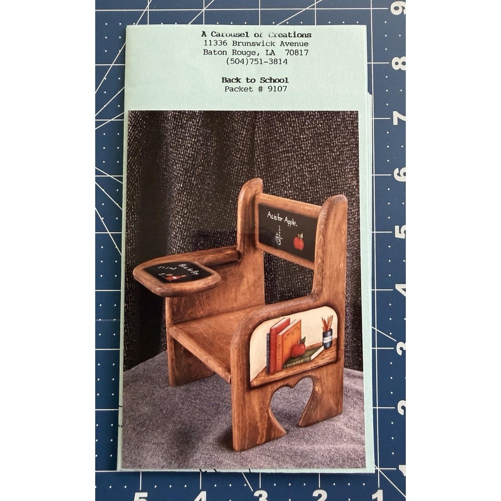 A Carousel of Creations Tole Painting Pattern Packet: BACK TO SCHOOL
